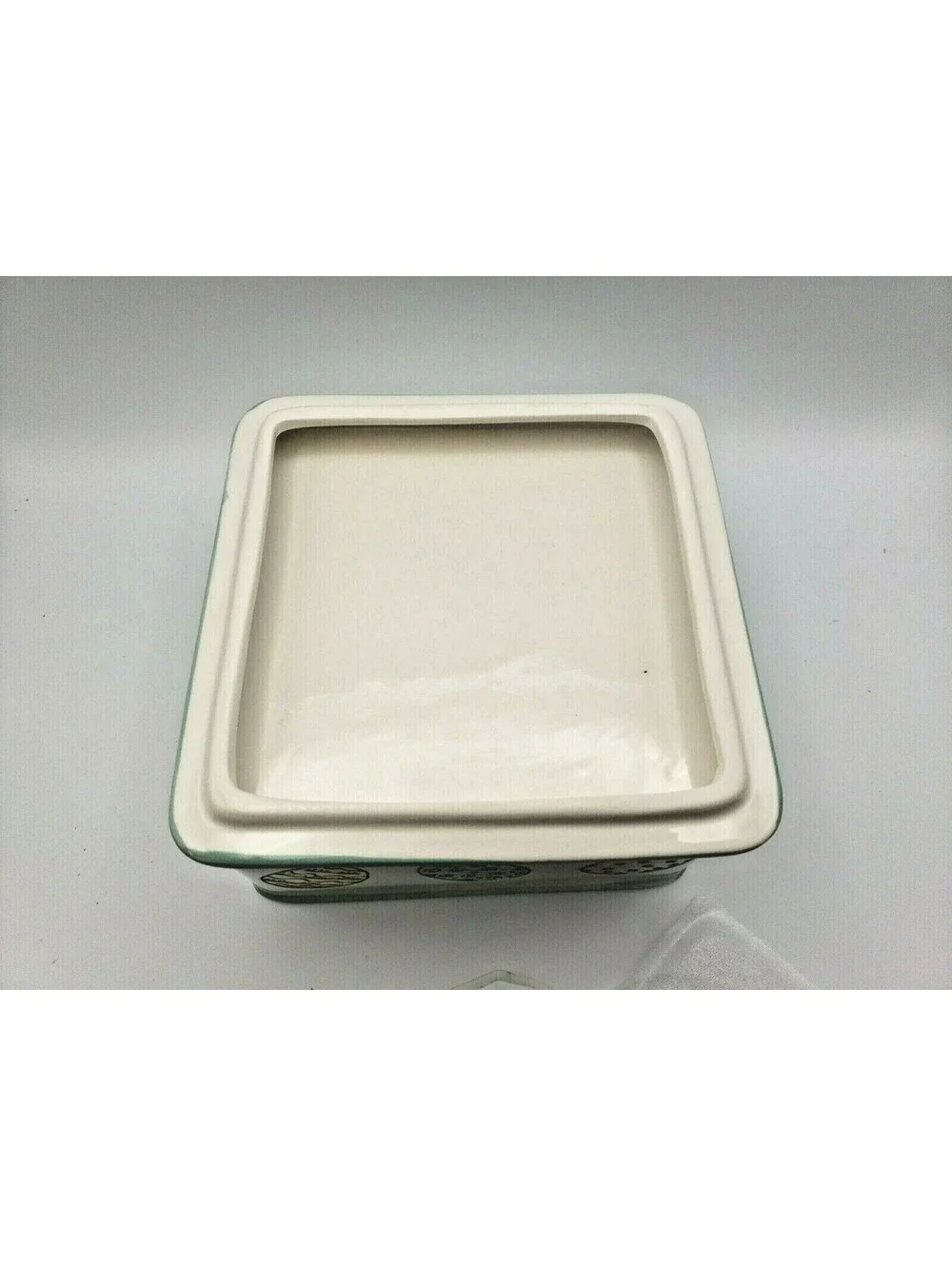 Square Ceramic Canister Box Colorful Eggs Polka Dots Potter's Studio Spring